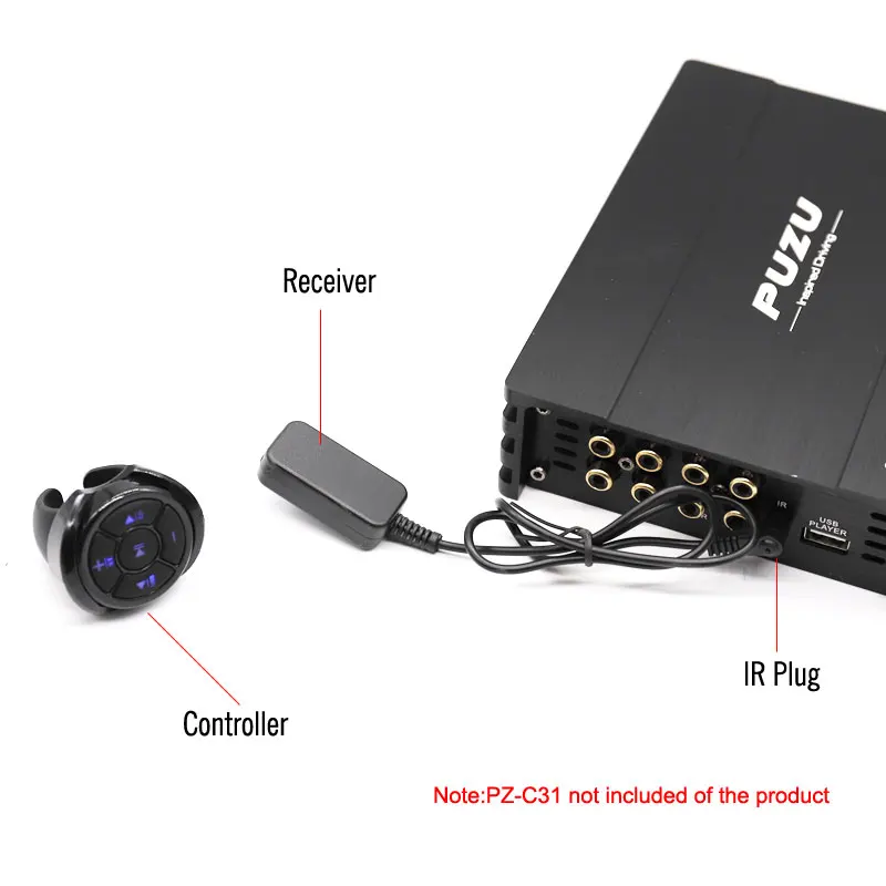 PZ-C31/PZ-C7/PZ-D8 Car DSP amplifier wireless steering wheel remote controller