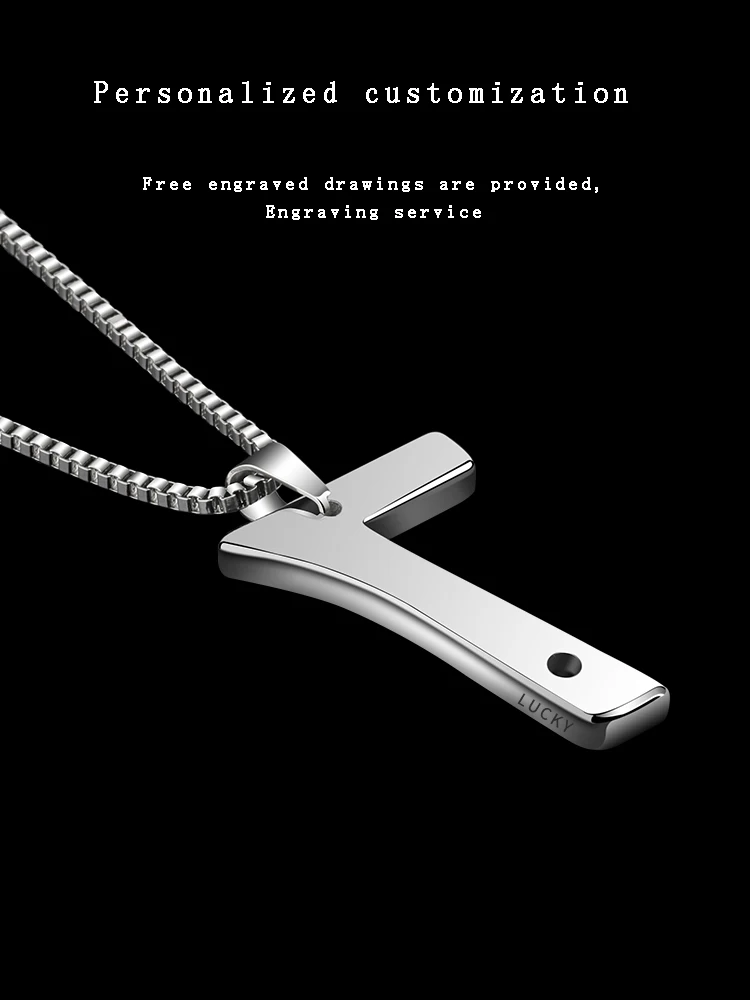 Men Tungsten Pendant, Polished Adjustable Necklace Chain Anniversary Gift