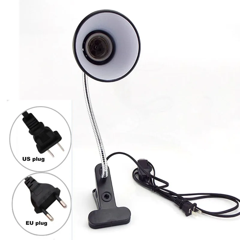 graus flexivel suporte da lampada de mesa e27 base de luz soquete gooseneck clip on cabo com interruptor de ligar para fora do escritorio em casa ue eua plug 360 01