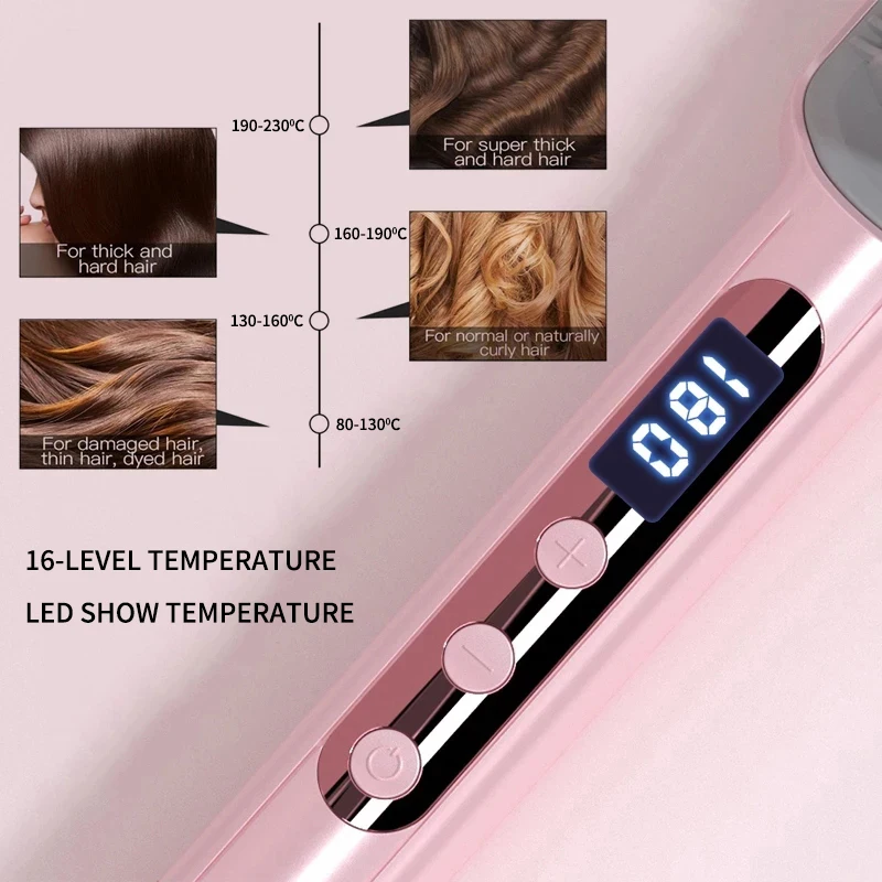 Profissional Hot Combs Anti-scalding Hair Straightener Brush Ceramic Hair Curler Heated Electric Smart Brush Hair Straightener