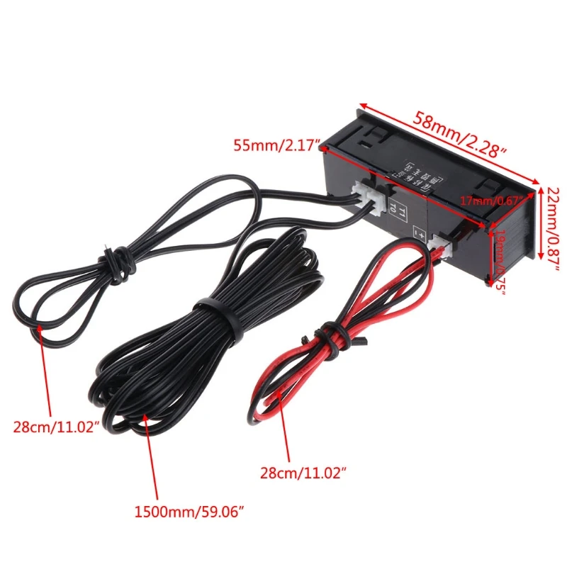 Orologio multifunzione fai-da-te ad alta precisione temperatura interna ed esterna della batteria Monitor della tensione della batteria pannello