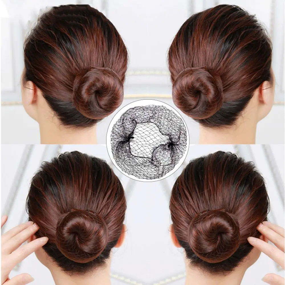 20Pcs Disposable 5mm Nylon Hairnet Hair Nets For Wigs Weave Invisible 20inch Dancing Hairnet for Bun Hair Styling Tool