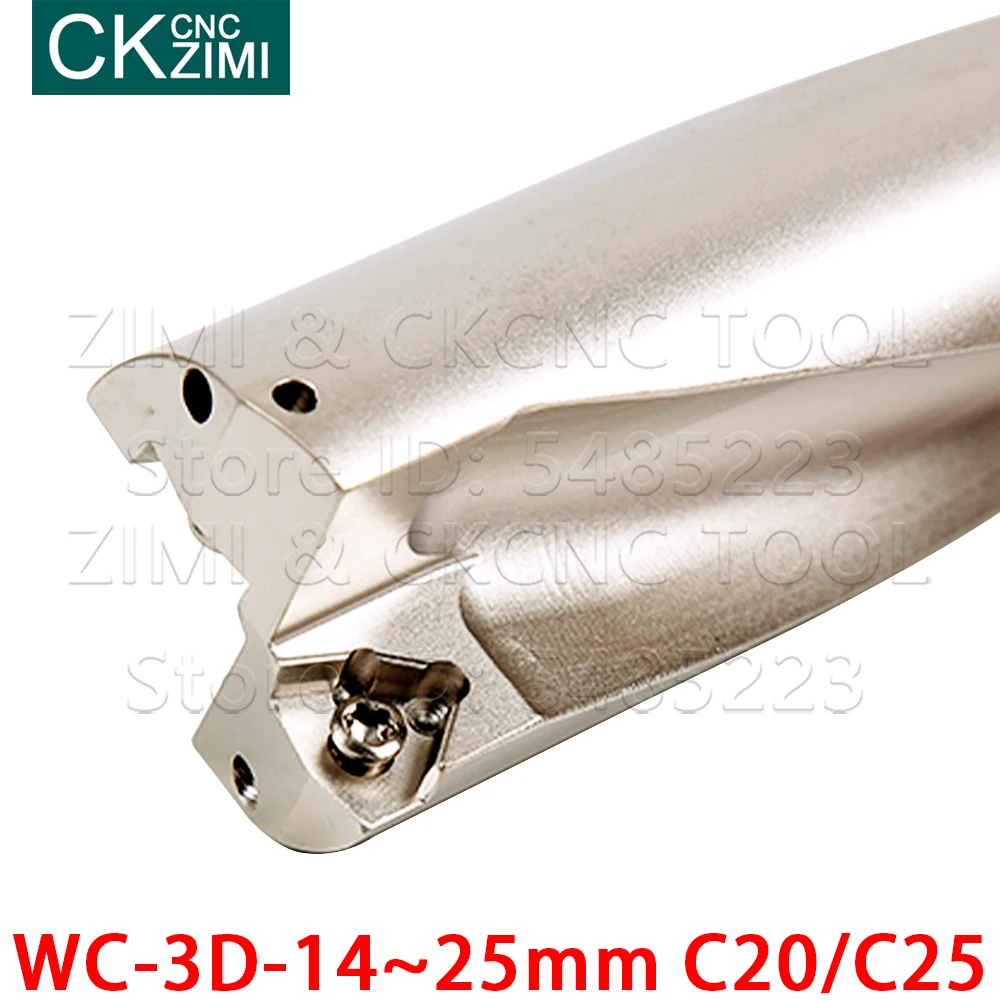 Taladro en U de profundidad 3D, herramienta de torno CNC para inserto giratorio WCMX WCMT, C20, C25, C40, 14-45mm