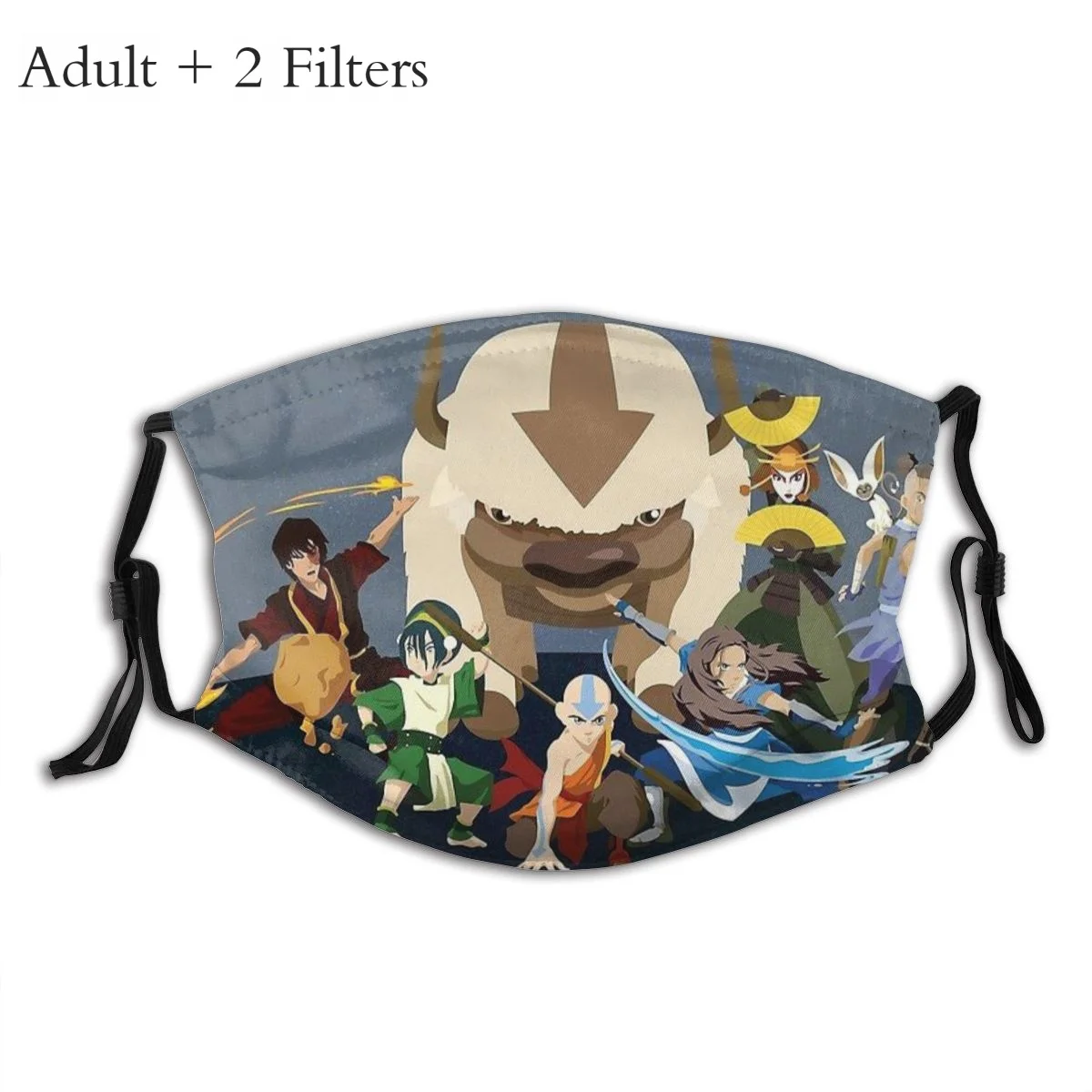 Avatar Gaang Team Avatar Washable Mouth Mask Avatar The Last Airbender Aang Katara Zuko Sokka Momo Comics Filters Anti Haze