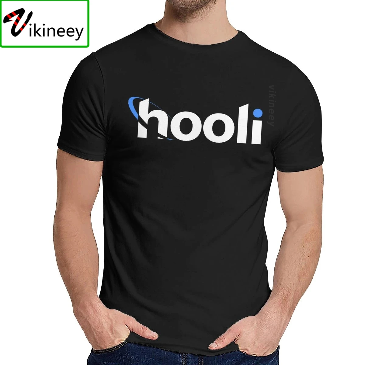 New Design Hooli Logo Silicon Valley Hallowmas T-Shirt Men Soft Pure Cotton Hallowmas T-Shirt Fashion Crewneck