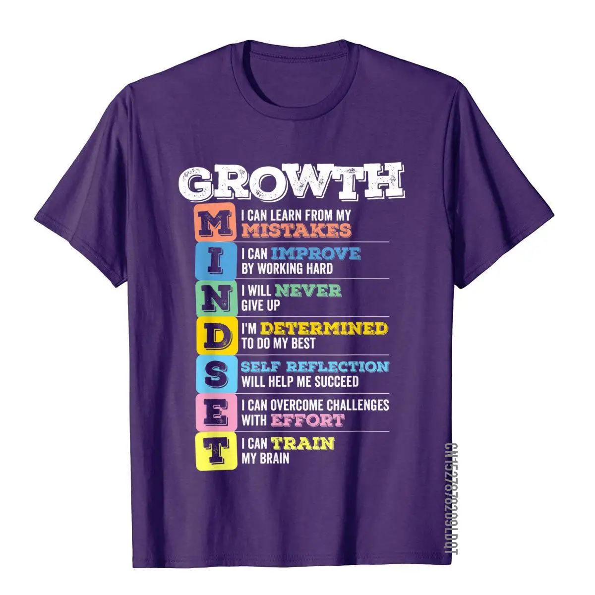 Growth Mindset Classroom Brain Motivation Entrepreneur T-Shirt Unique Tees Cotton Mens Top T-Shirts Family Classic