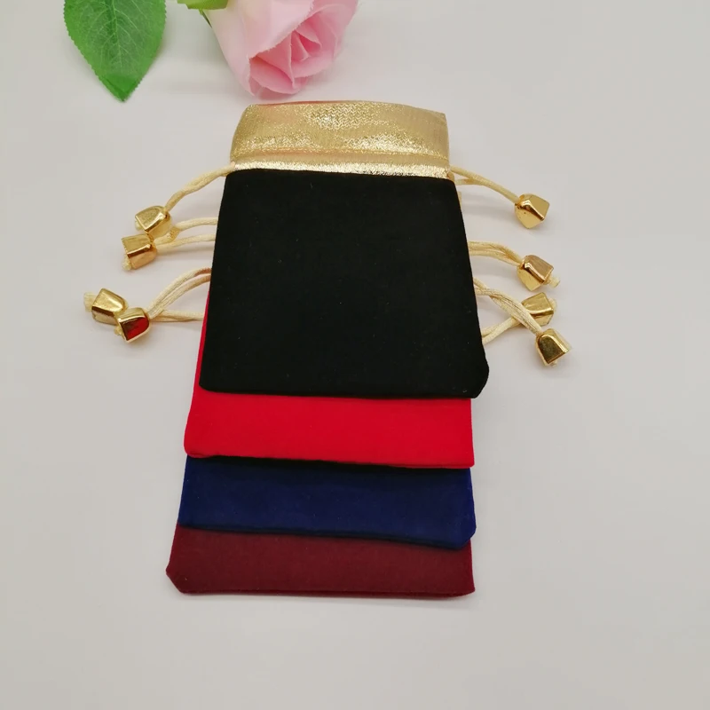 200pcs Multi Velvet Jewelry Display Packing Bag Velvet Bag Jewelry Velvet Pouch Bag Drawstring Bag For Women Wedding Decoration