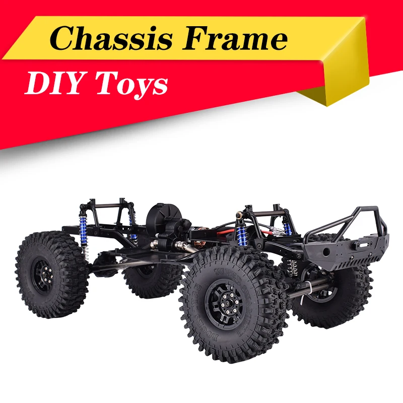 

12.3 inch Chassis Frame Wheelbase Mounted DIY Toys For 1/10 SCX10II 90046 90047 Remote Control Crawler Car Parts Base Set