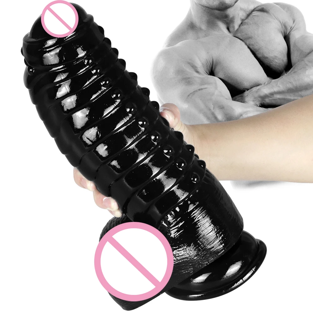 30*9.8CM Black Dildo Super Huge Monster Dildo Soft Female Masturbator Realistic Penis with Suction Cup Big Dick Adult Sex Toys