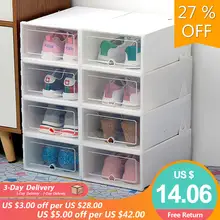Transparent Foldable Shoe Storage Box #6