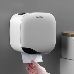 1Pc Wall Mounted Waterproof Toilet Paper Holder Tissue Box Roll Paper Tube Paper Storage Rack Home Kitchen Bathroom Accesories