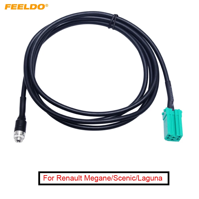 

FEELDO 10Pcs New 150cm Aux Cable Adapter Mini ISO 3.5MM Jack Cable For Renault OEM Radio CD Player #FD2859