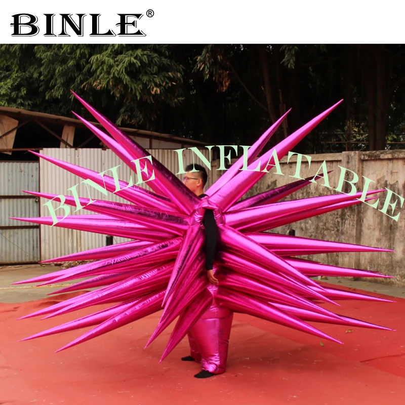 Custom fashionable stage props spiky inflatable star costume for dance display performance