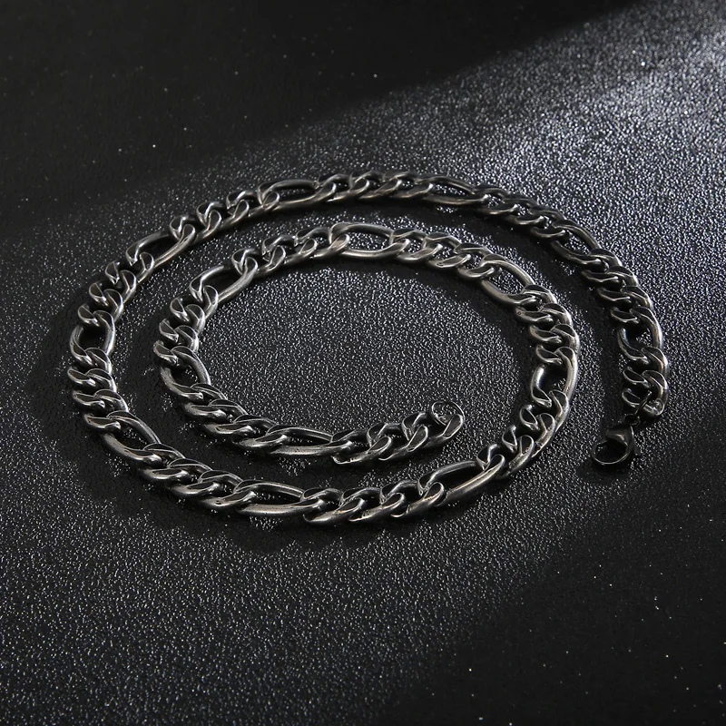 Kalen O-förmigen Kette Link Großhandel Einfache Retro Stil männer Edelstahl Zarte Halskette Schmuck – Detail 9