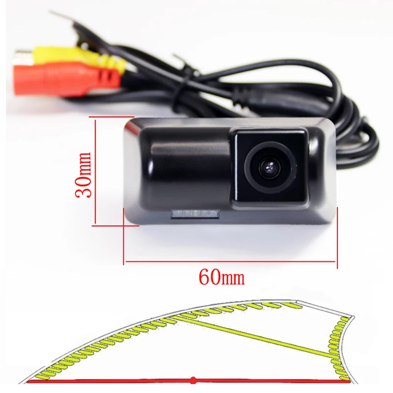 

Dynamic Trajectory Tracks Car Rear View Backup Parking Camera For Ford Transit Connect Auto Parking Accessories