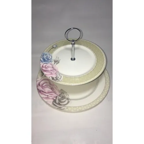 Aryıldız AR70024 Porcelain Two-Story Presentation Dish