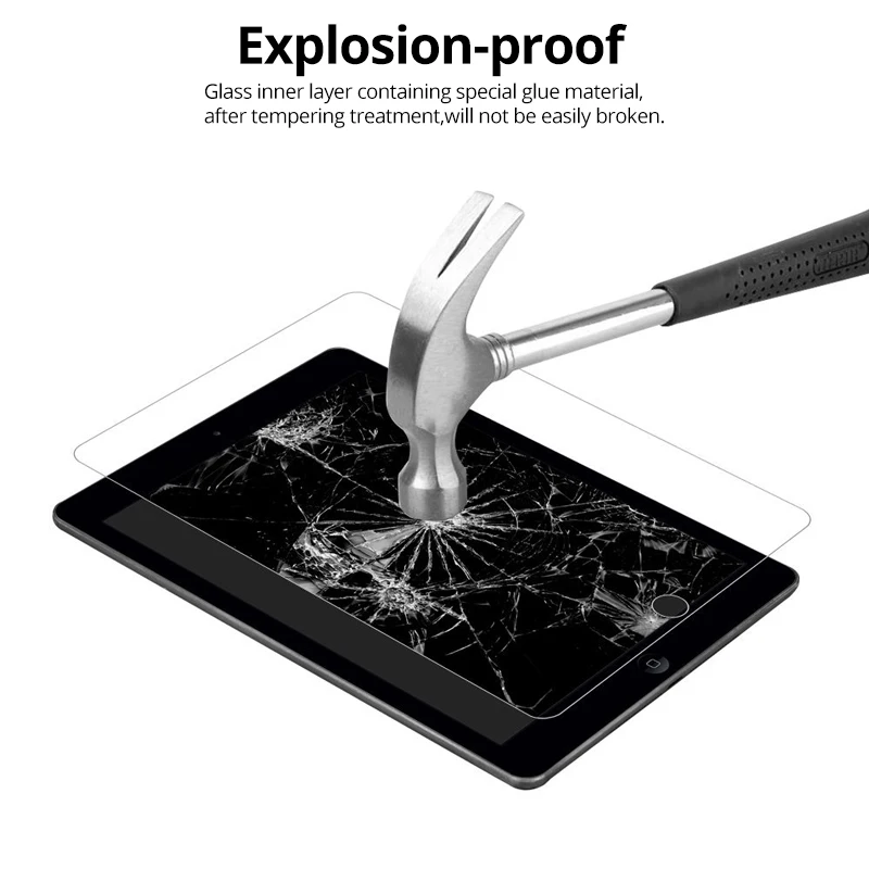 Tempered Glass for iPad 10.2 2021 2019 Air 1 2 9.7 Mini 3 4 5 6 Pro 10.5 11 2020 7th 6th 5th Generation Screen Protector Film
