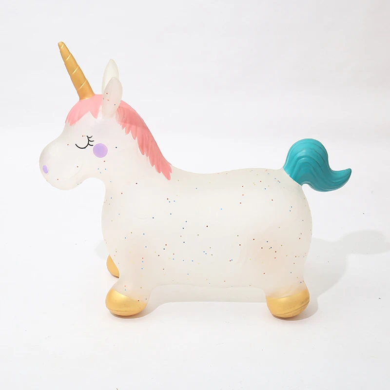 Giro gonfiabile unicorno carino per bambini su giocattoli animali cavallo da salto giochi sportivi rimbalzanti giocattoli per bambini bambino 55*28*55cm