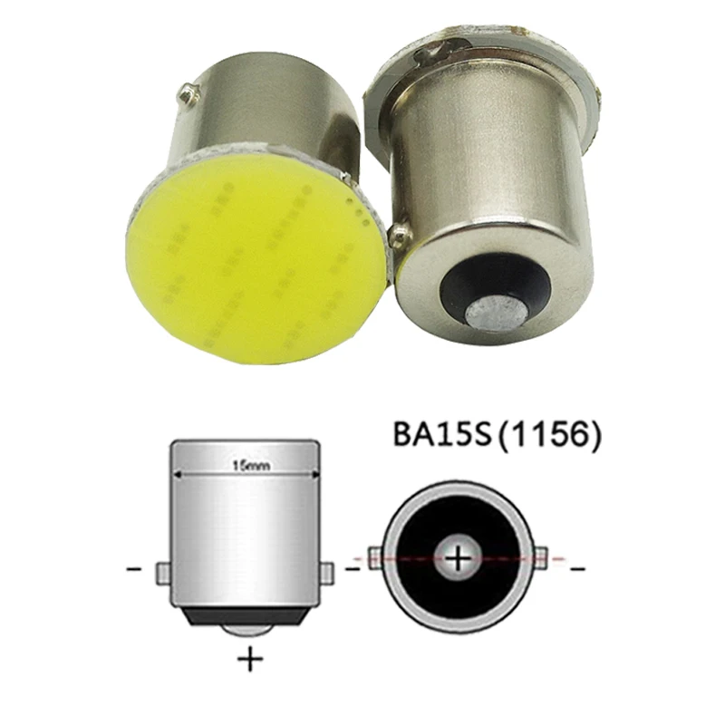 1 sztuk kierunkowskaz Led do samochodu 1156 1157 COB 12LED BA15S na tylni motocyklowy światło hamulca światło