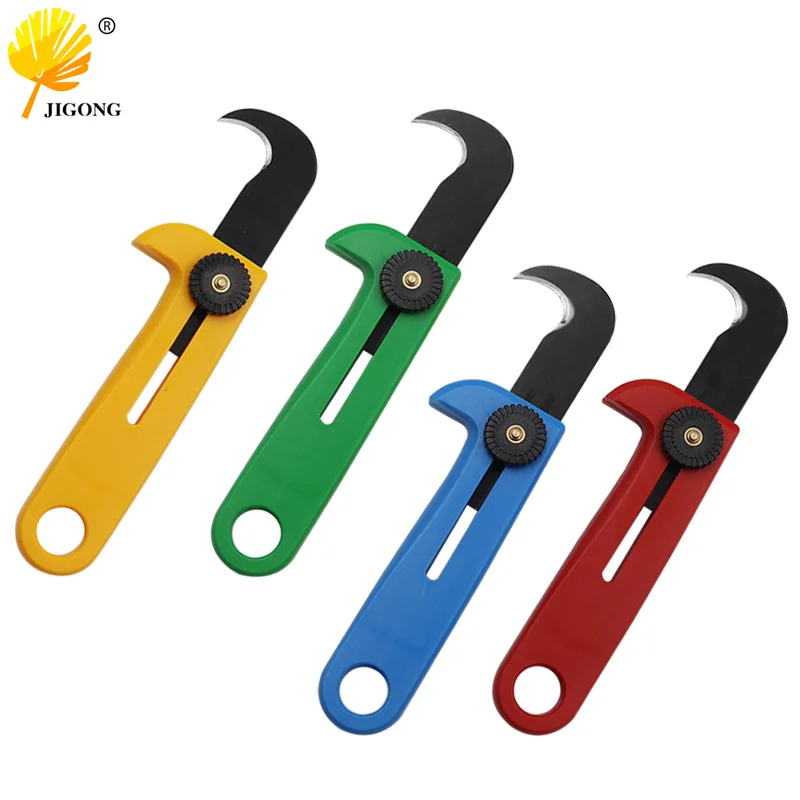 Unpacking Knife Portable Express Parcel Push Knife Keychain Hook Blade Survival clip camp sharp cutter Tool Box Opener