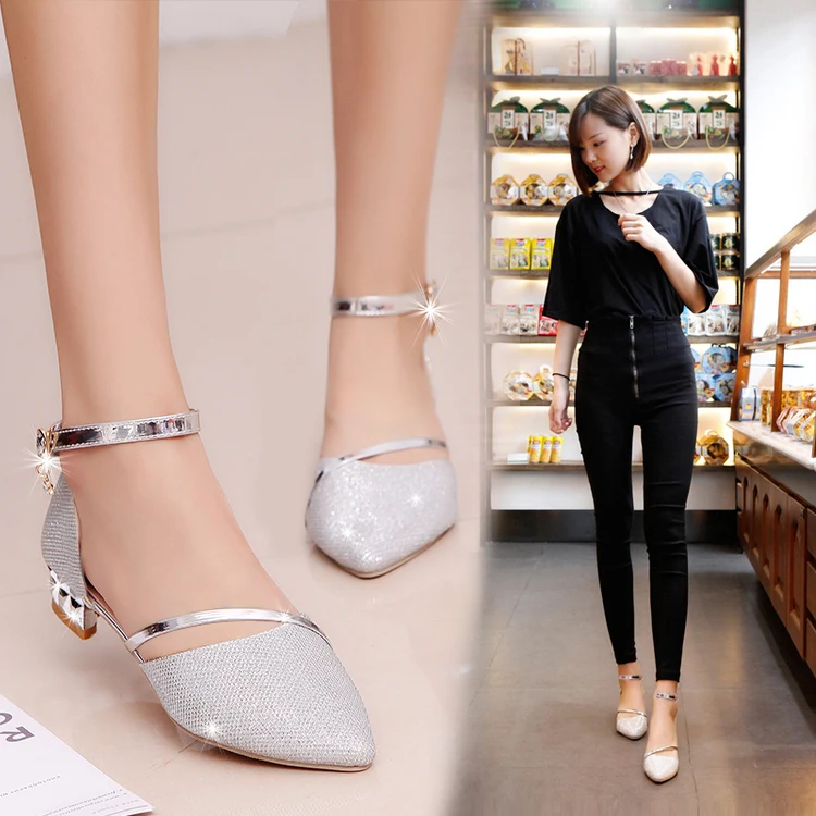 Letnie obcasy wysokie sandały na obcasie pumpy damskie klasyki Slip On Shoes Sexy kobiety Party Shoes złote srebrne wesele Slingbacks