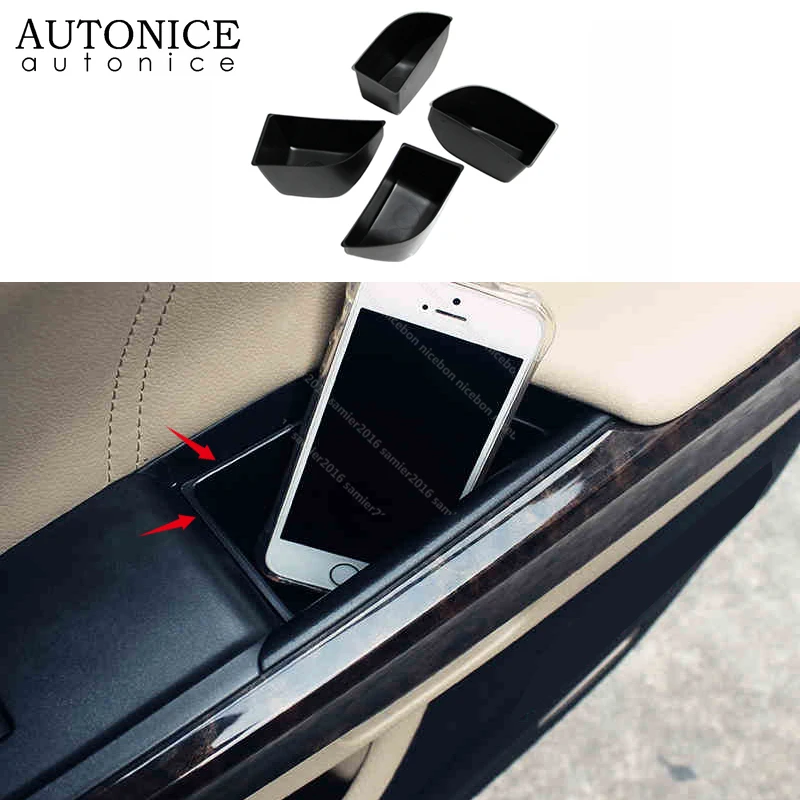 4pcs Interior Door Armrest Storage Box trim Fit For Honda Accord Crosstour Sedan 4-Door 2008-2012