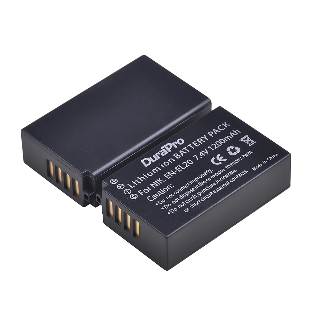 Аккумулятор EN-EL20a EN-EL20 емкостью 1200 мАч с двойным зарядным устройством для Nikon EN EL20 EL20a Coolpix P1000 P950, 1 j1, 1 J2, 1 V3, 1 J3,1 S1