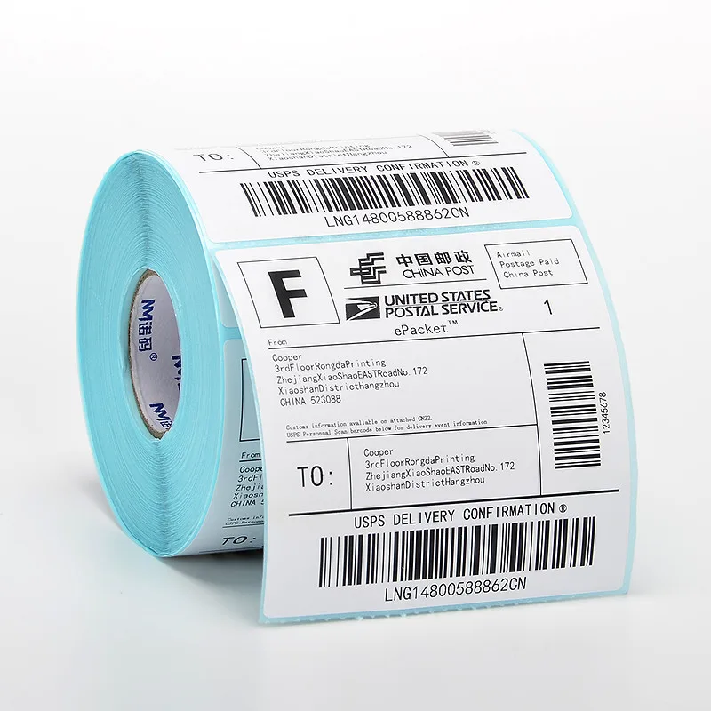 One Roll Thermal Label Sticker Paper Self-Adhesive For Supermarket Price Blank Barcode Label Waterproof  No need Ribbon Print