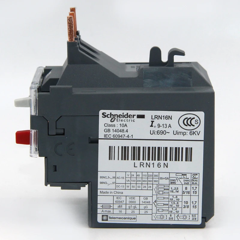 

Thermal overload relay temperature protector LRN10N LRN12N LRN14N LRN16N LRN21N LRN22N LRN32N LRN35N AC 9-13A for contactor LC1E