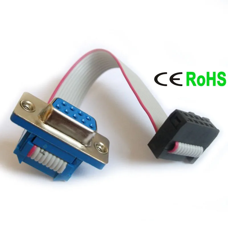 IDC 0.1' Pitch Serial Extension Cable for IPC ATX POS SBC ARM STB DVB SAT TV RS232 Interface to Chassis Mount Extension Cable