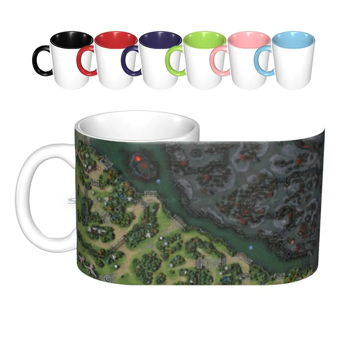 2 Reborn 7.20 Hd Map Ceramic Mugs Coffee Cups Milk Tea Mug Map Defense Of The Ancients Gaming Reborn Moba Valve Minimap Game