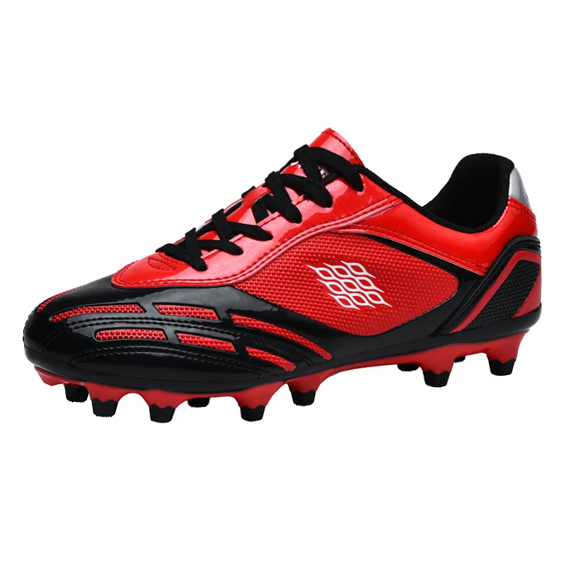 Men Women Football Soccer Boots Athletic Shoes New Leather Big Size High Top Cleats Training Sneakers Children Comfortable