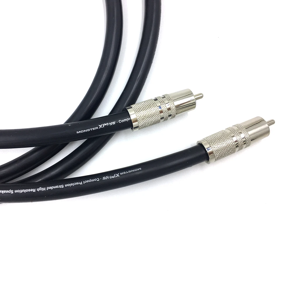 Haldane Pair HIFI Rhodium plated 2RCA Cable High-end Audio cable HIFI Double RCA Signal Line Rca cable for MONSTER XP