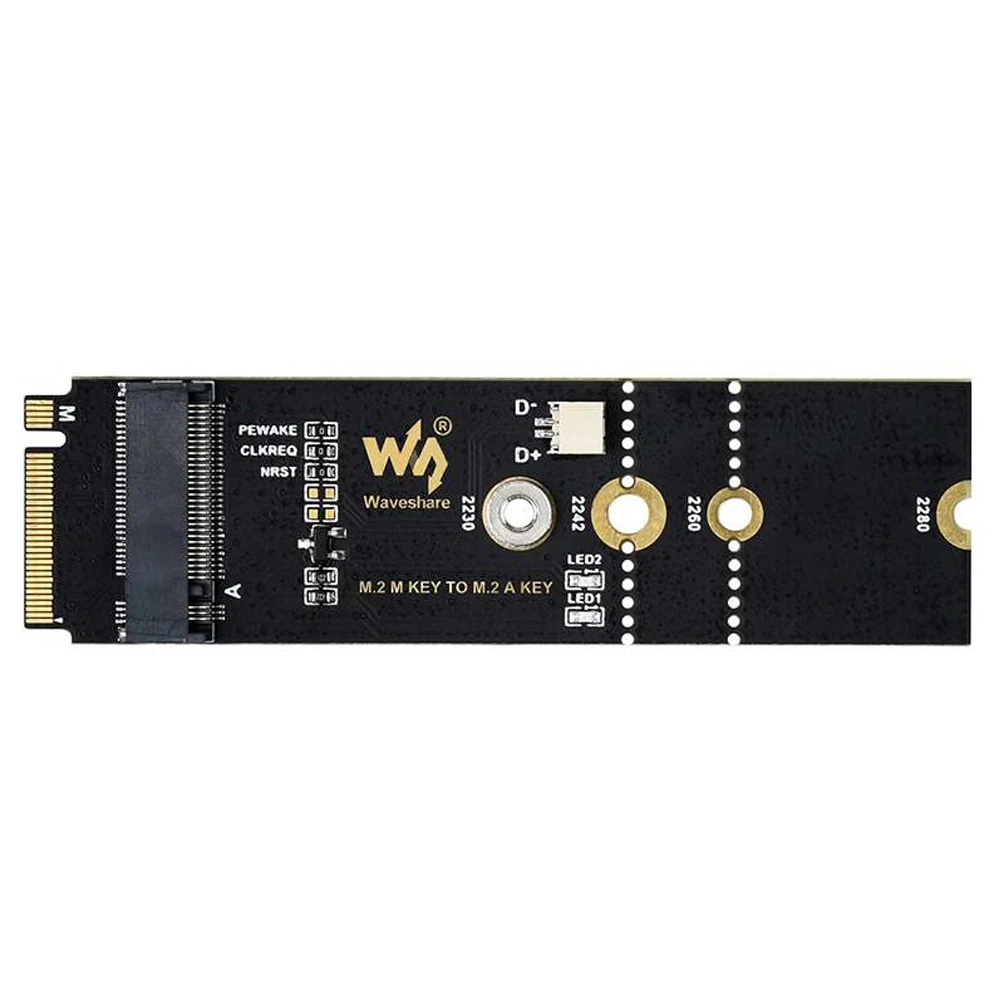 Waveshare M.2 M KEY To A KEY Adapter supporta solo dispositivi con canale PCIE supporta la conversione USB