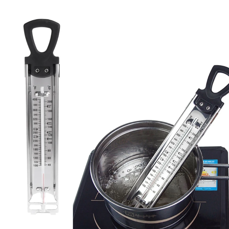 Kitchen Craft Home Made Sugar Thermometer for Cooking Candy or Jam, Deep Frying and General Kitchen Use, Stainless Steel