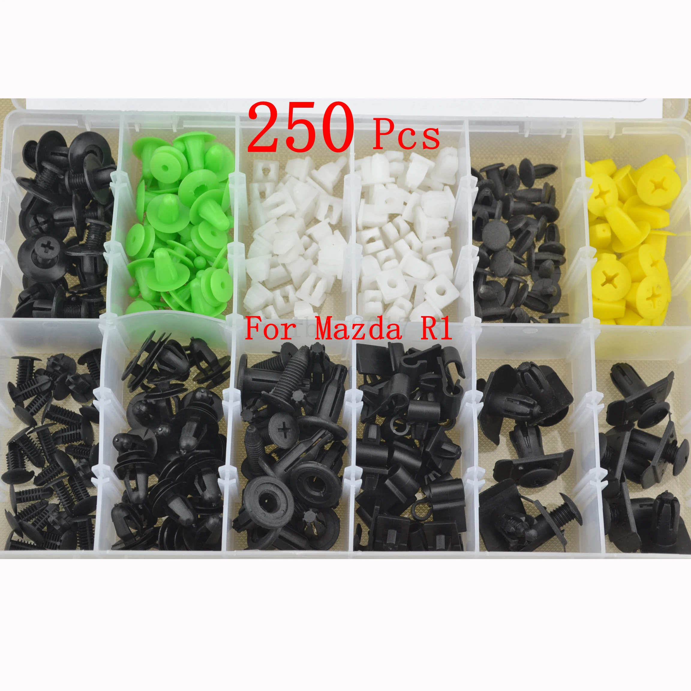 250pcs Auto Body Bumper Car Clips Door Fender Screws Assortment Clamp for Mazda