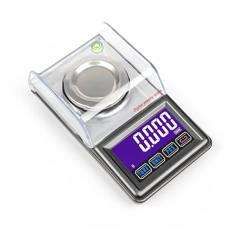 50g/0.001g Precision Digital Milligram Scale Mini Electronic Balance Powder USB Scale Touch Screen LCD Gold Jewelry Carat Scale