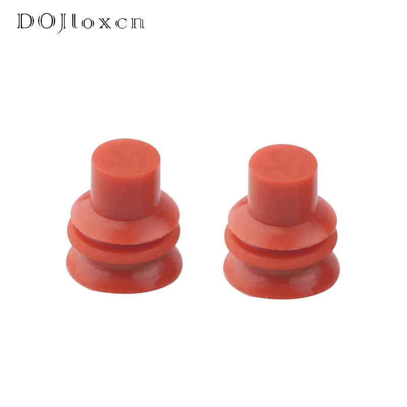 100/200/500/1000/Pcs Red Cable Cavity Plug Red Connector Solid Waterproof Blind Rubber Seal Blind Plug Blind Cavity For Auto