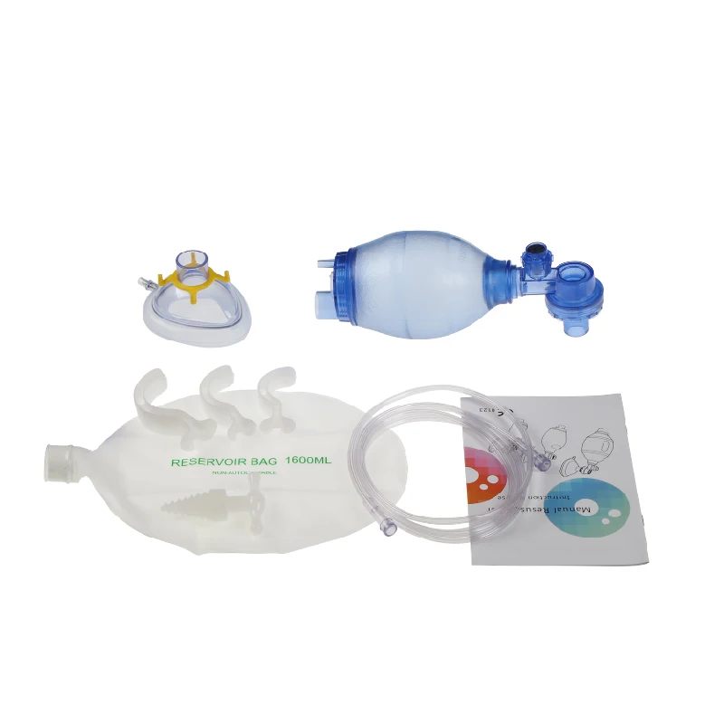 Veterinary PVC Manual Resuscitator Manual Medical Oxygen Bag First Aid Kit Tool Ventilator First Aid Oxygen Machine PE Bag