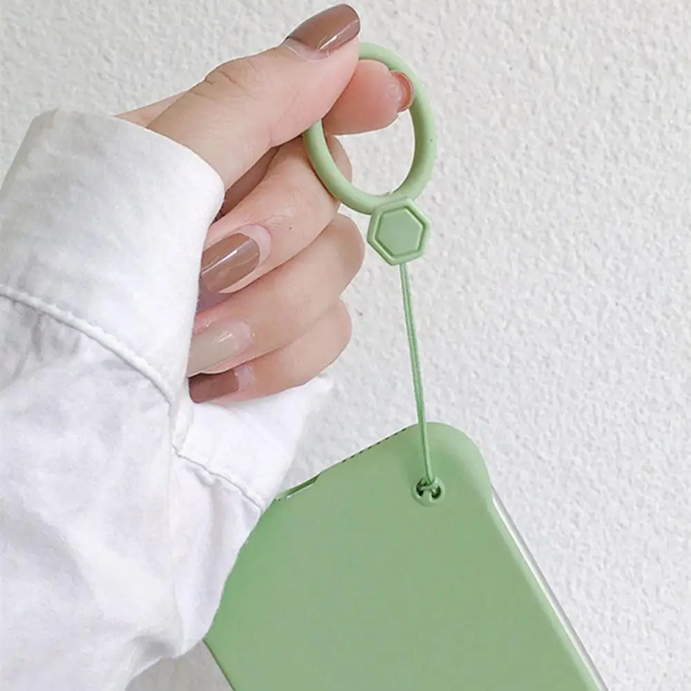 Para iphone bonito pulseira de telefone pingente de silicone tiras de telefone móvel anti perdido anel cordão cinta titular telefone usb chaves de disco