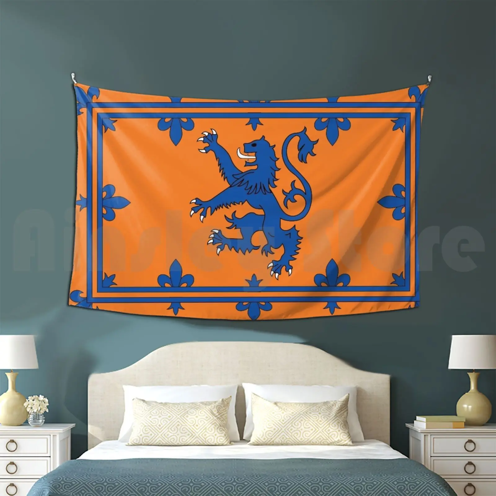 Scotland Coat Of Arms Tapestry Living Room Bedroom Scotland Scottish Orange Soda Fizzy Get Some Bru In You It