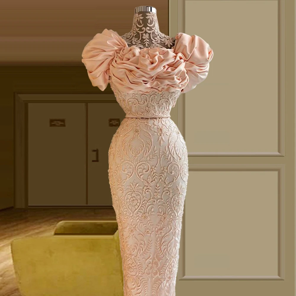 Light Orange Lace Sheath платье 2021 нарядные Formal Dresses abiti da cerimonia vestido invitada boda