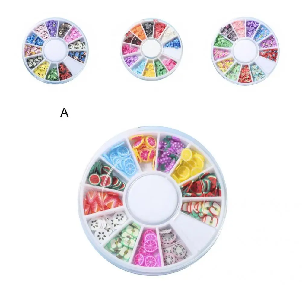 1 Box Nail Slice  Soft   Nail Flake Fruit Slices Polymer Clay Nail Art Decors