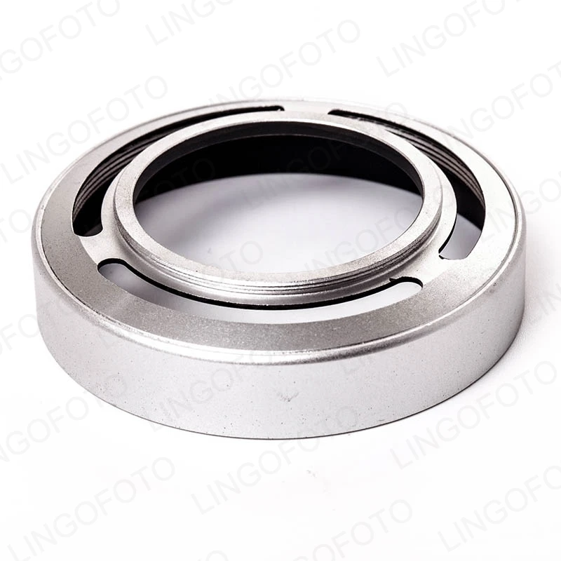 Parasol de lente ventilado de Metal, LH-X10, para Fuji X10, 52mm, plateado