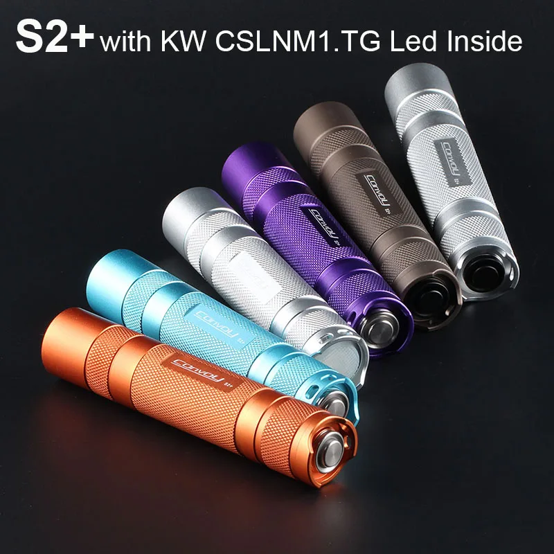 

Convoy S2 Plus with KW CSLNM1.TG Led Flashlight Torch 18650 Linterna Camping Fishing Lamp High Powerful Red Purple Blue Latarka