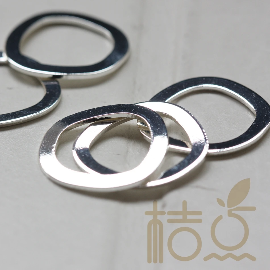 DIY Supply-Solid Brass Finding Irregular Ring - 18.4x18.5mm (3791C)