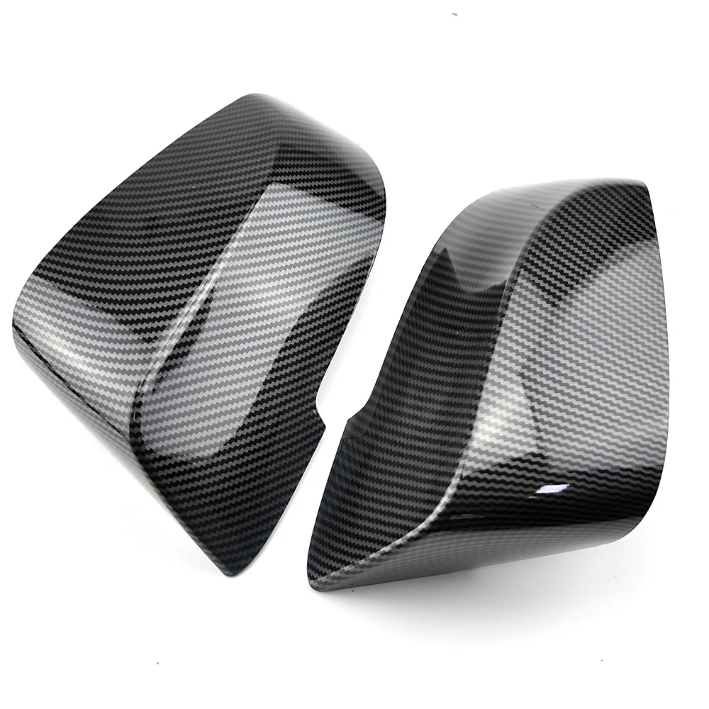 Rearview Mirror Covers for Bmw 5 Series F10 F11 Lci 2014-2017 Caps Replacement Side Rear-View Carbon Fiber Gloss Black