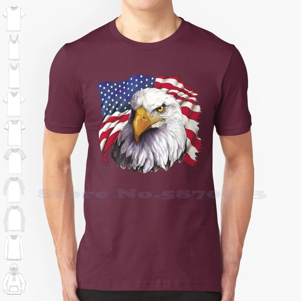 New Fashion Men's Short Sleeve Shop4ever ? American Flag National Symbol Eagle T Shirt 4th Of July Shirts