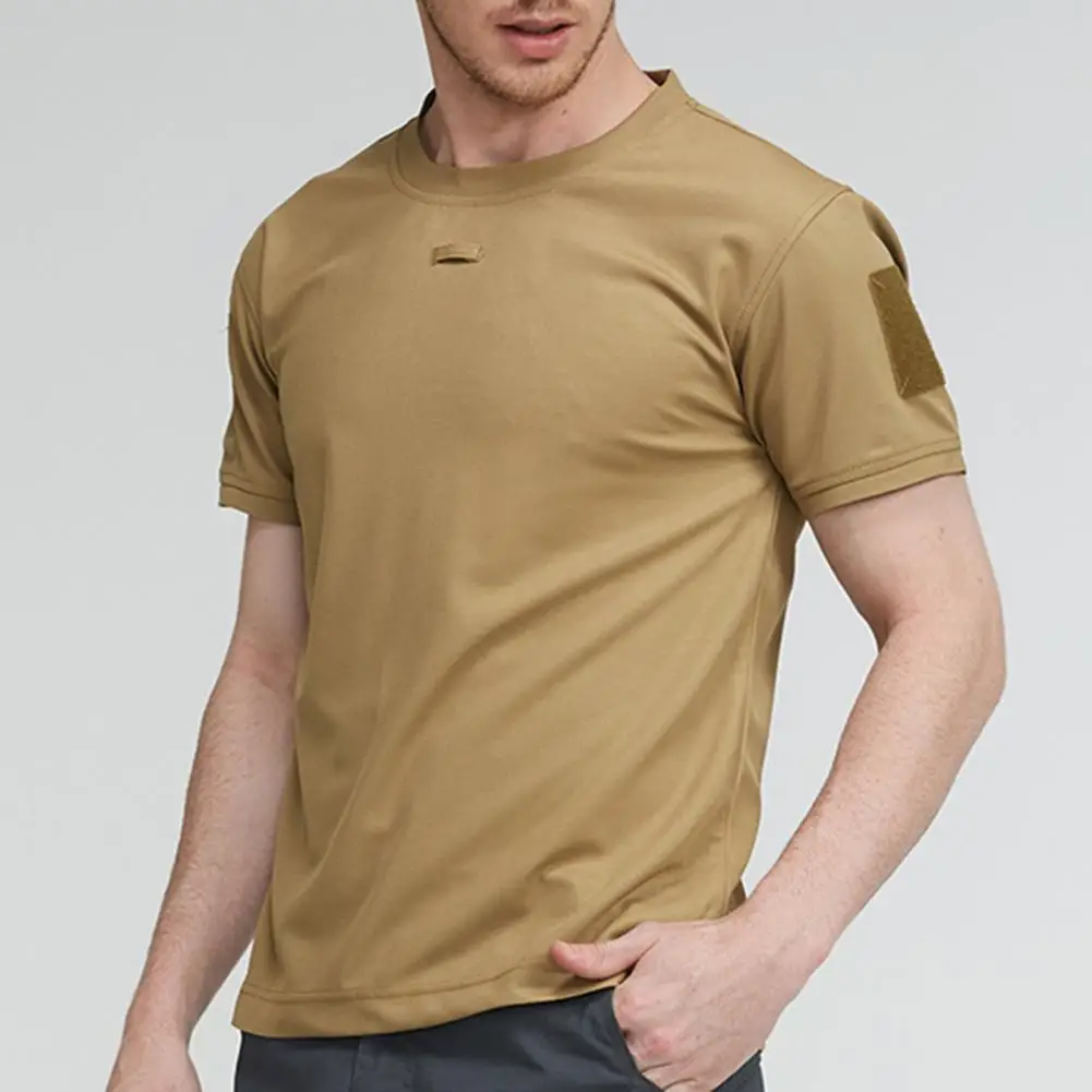 Camisetas deportivas para hombre, ropa de entrenamiento al aire libre, secado rápido, manga corta, senderismo, informal, transpirable