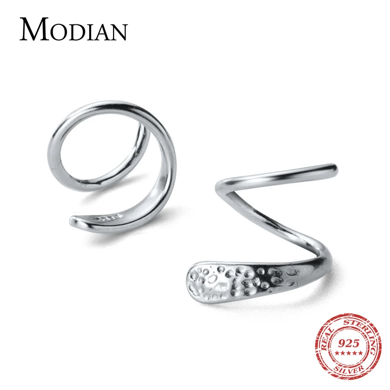 Modian-pendientes de plata de ley 925 con diseño único para mujer, aretes clásicos irregulares reales, Color dorado, joyería fina